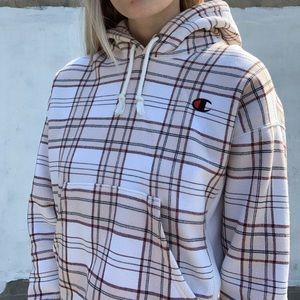 Champion plaid hoodie